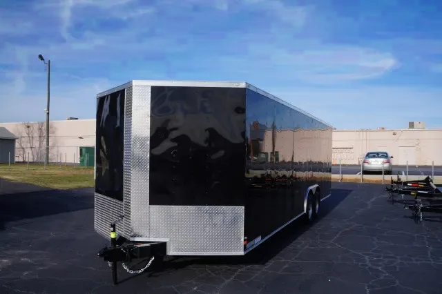 20FT BLACK ENCLOSED TRAILER  WITH 5200LB AXLES