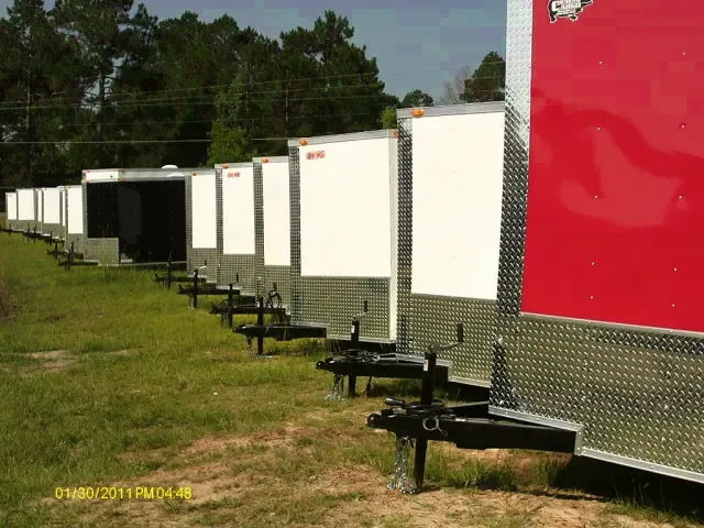 12ft  RED CARGO TRAILER W/4 D-RINGS
