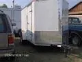 12FT SINGLE AXLE CARGO TRAILER-WHITE V-NOSE