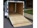 12FT Single Axle White Cargo Trailer W/Ramp