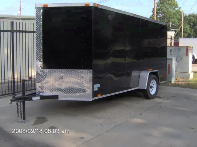 12FT SINGLE AXLE V-NOSE - BLACK