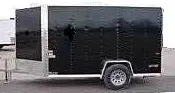 12FT  SA V-NOSE with Ramp/Side Door Black