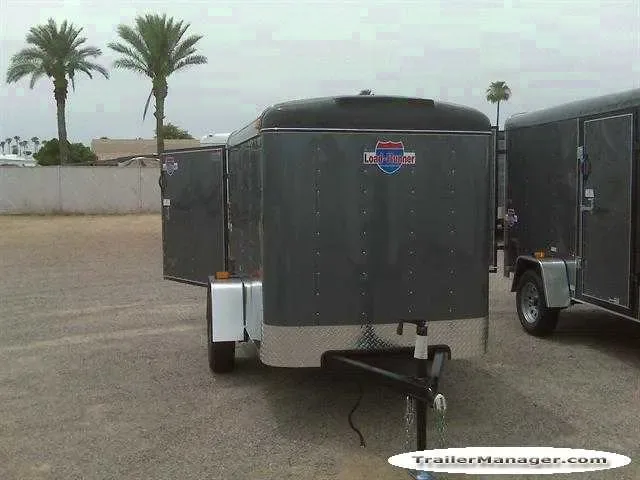 8ft  Single Axle Charcoal  With Single Rear Door