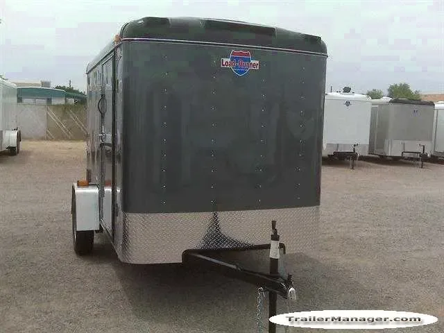 10ft  Single Axle Charcoal  With Double Door