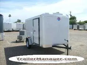 10ft  Single Axle WHITE With Ramp and Side Door