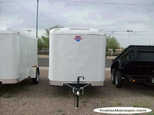 10ft  Single Axle WHITE With Double Rear Doors and Spare Tire