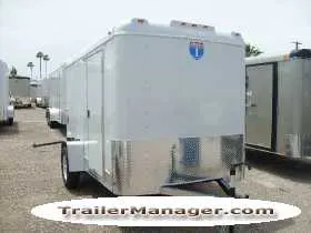 10ft Single Axle WHITE Flat Front With Ramp