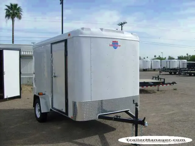 10ft Single Axle WHITE With Double Door and 3500lb Axles