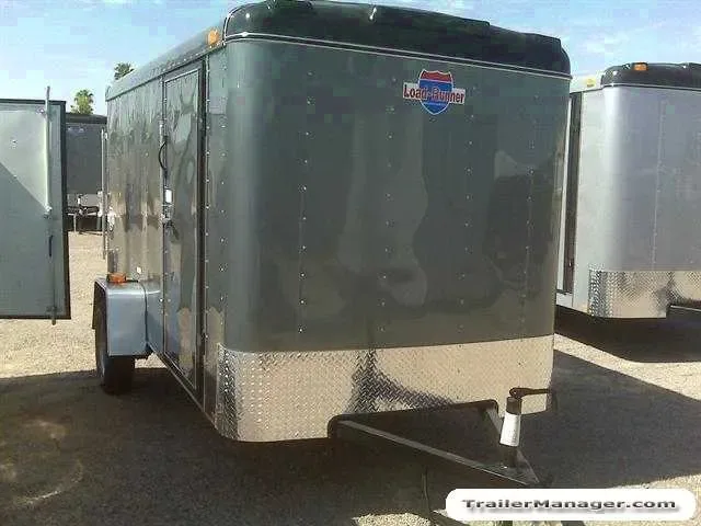 12ft  Single Axle Charcoal With Rear Ramp and Spare Tire