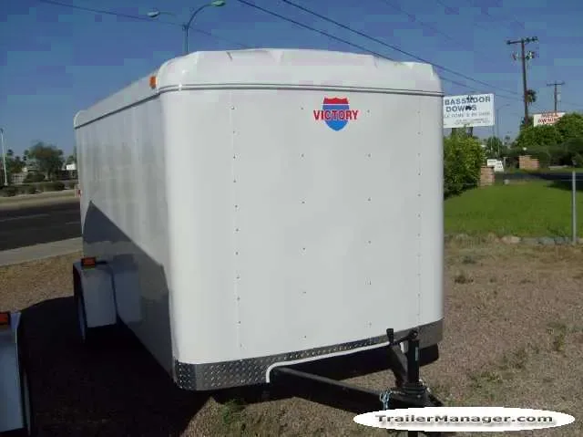 White 12ft Single Axle With Rear Ramp