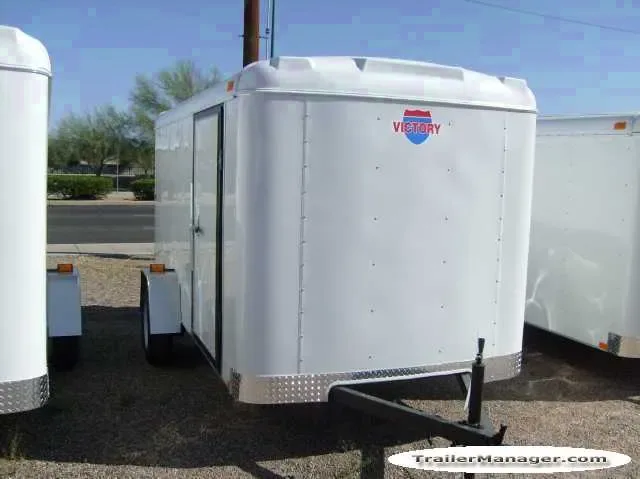 12ft Single Axle WHITE With Double Door and 3500lb Axle