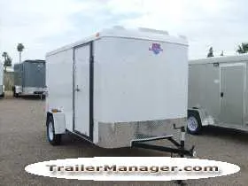 12ft  Single Axle WHITE With 1-3500lb Axles