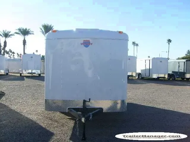 14ft  Tandem Axle WHITE With Double Rear Doors