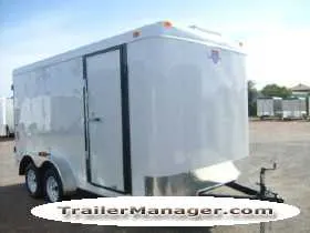 14ft 2-3500lb Axles WHITE  With Double Door