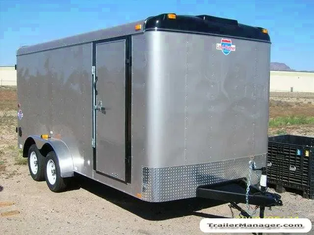 16ft  2-3500lb Axles CHAMPAGNE  With Double Door and Spare Tire
