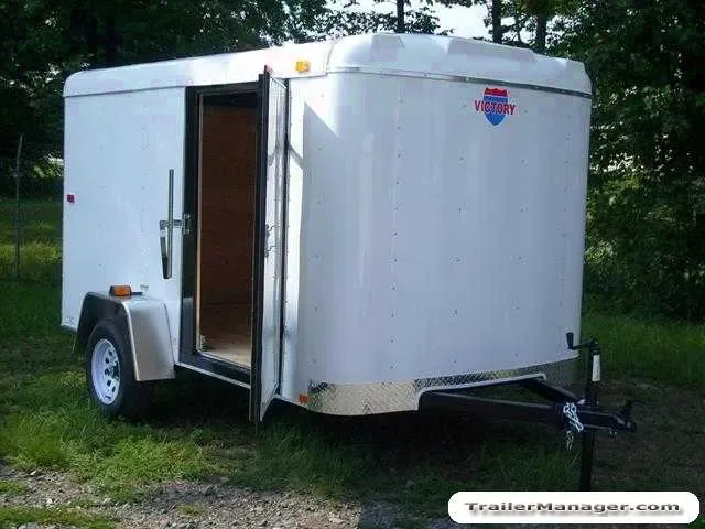 10FT Single Axle WHITE  CARGO TRAILER