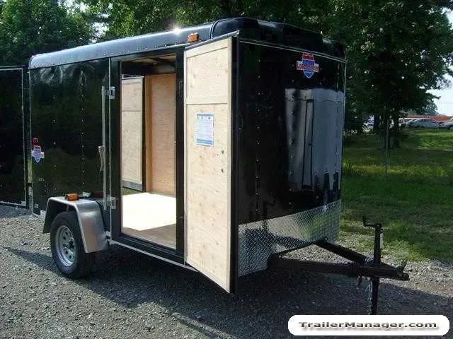 10FT  Single Axle BLACK  With Double Door