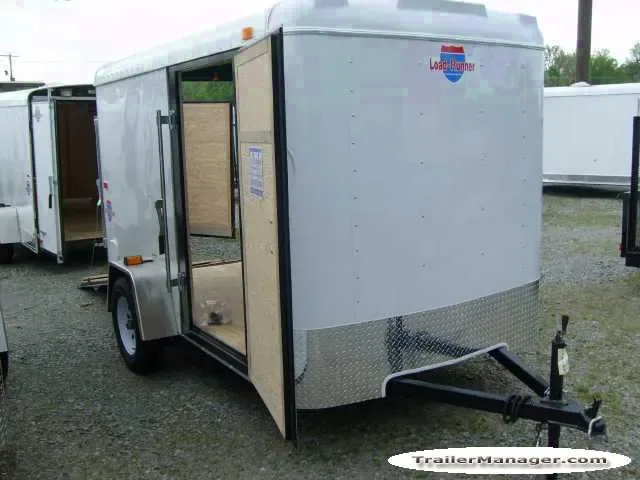 10FT Single Axle WHITE With Ramp WITH SPARE TIRE