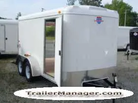 12ft  7K WHITE Flat Front With Ramp