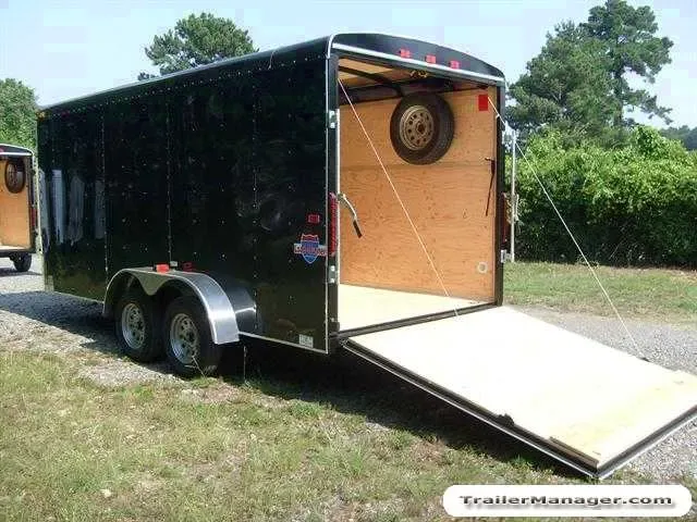 16FT BLACK With Ramp 2-3500LB AXLES