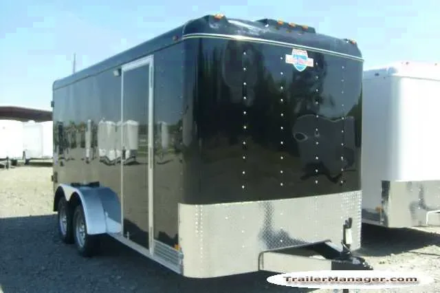 16FT Tandem Axle BLACK With Double Door