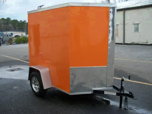 8FT V-NOSE CARGO TRAILER-ORANGE
