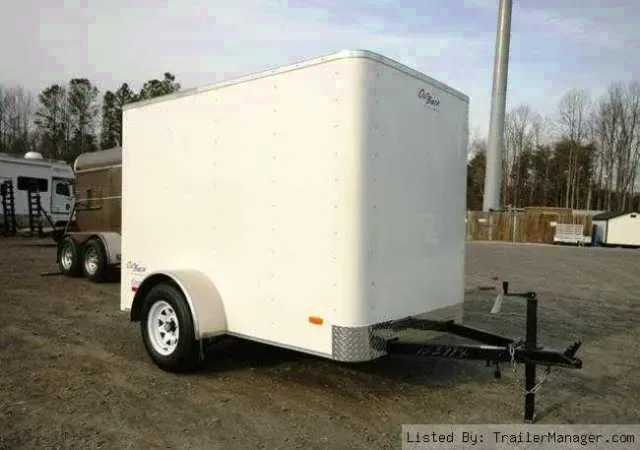 8FT WHITE FLAT FRONT CARGO TRAILER