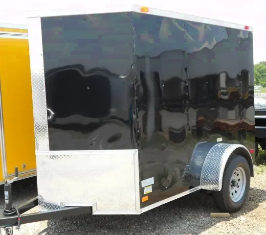 8FT CARGO TRAILER-BLACK V-NOSE