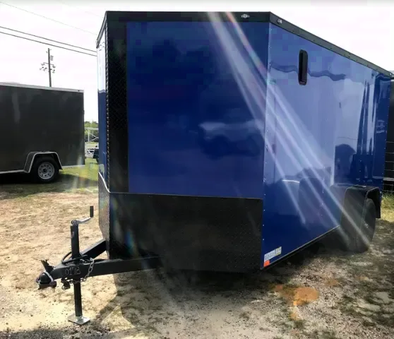 COBALT BLUE BLACKOUT 10FT SINGLE AXLE FLAT TOP ROOF