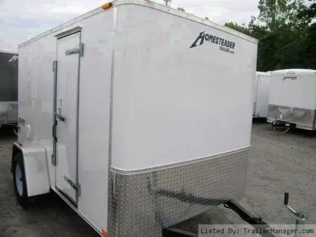 10FT SINGLE AXLE WHITE CARGO TRAILER