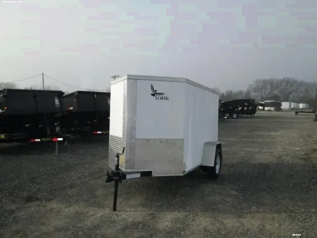 WHITE 10FT SA CARGO TRAILER WITH RAMP