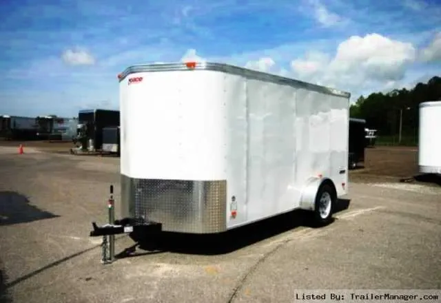 12FT SA WHITE CARGO TRAILER W/RAMP