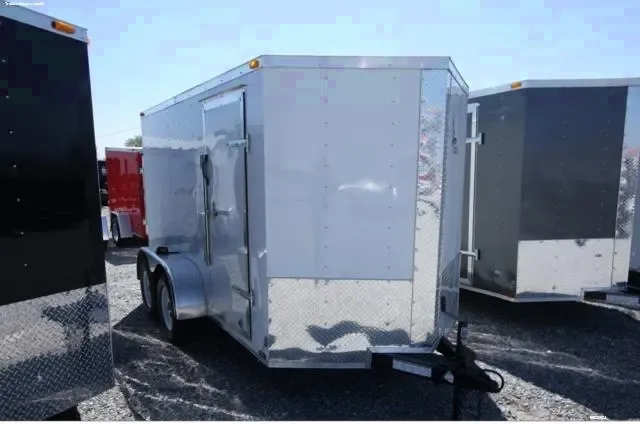 All Aluminum 12ft Tandem Axle Cargo  -  White