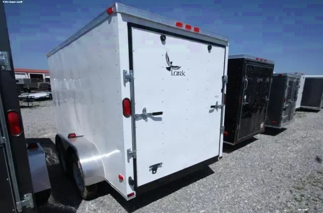 White 12ft Tandem Axle Cargo w/ Ramp Door
