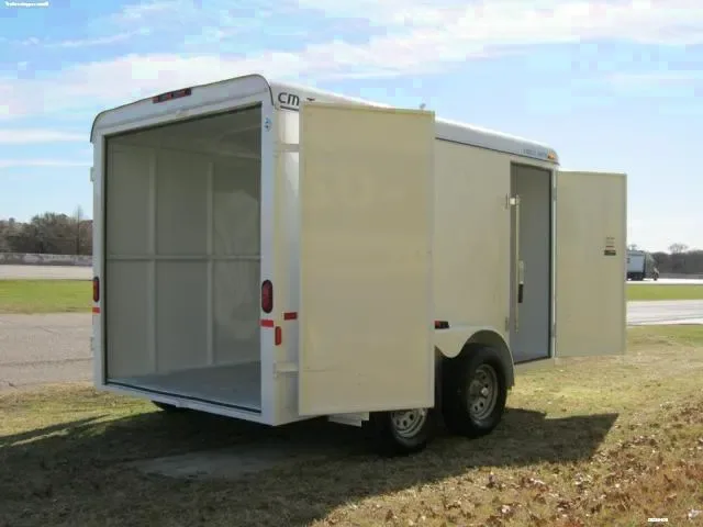 White 12ft Tandem Axle w/ Rear Doors