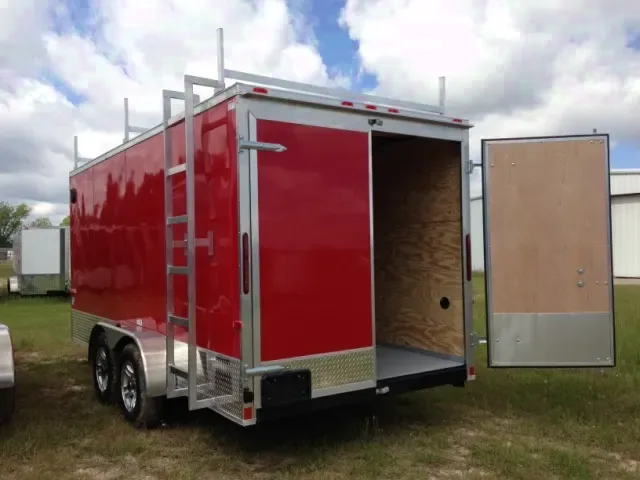 14FT RED CONTRACTORS TRAILER