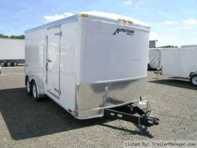 WHITE 16FT FLAT FRONT WITH DOUBLE REAR DOORS