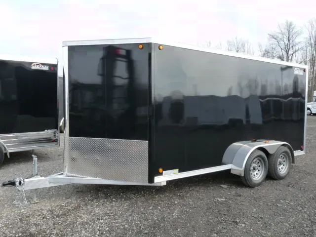 16FT  BLACK V-NOSE CARGO TRAILER