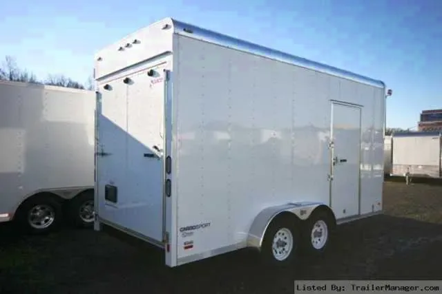 16FT ENCLOSED CARGO TRAILER-WHITE W/E-TRAK