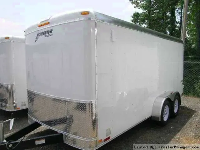16FT WHITE FLAT FRONT CARGO TRAILER