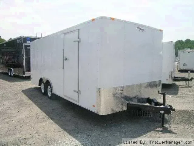 20FT WHITE FLAT FRONT CARGO TRAILER