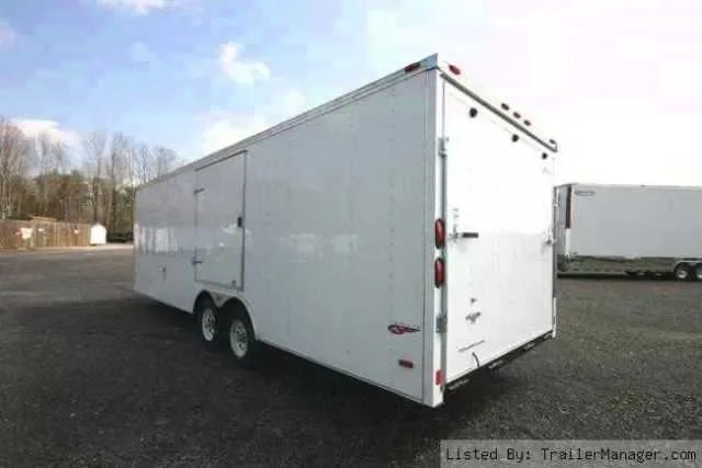 WHITE 24FT CARGO TRAILER W/3500LB AXLES