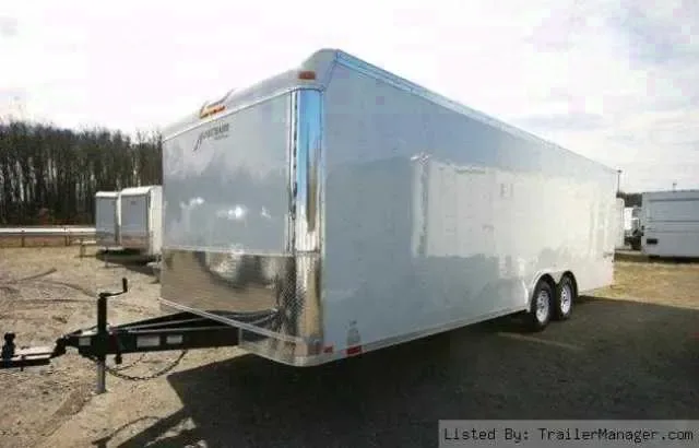 24FT WHITE CARGO TRAILER W/ D-RINGS