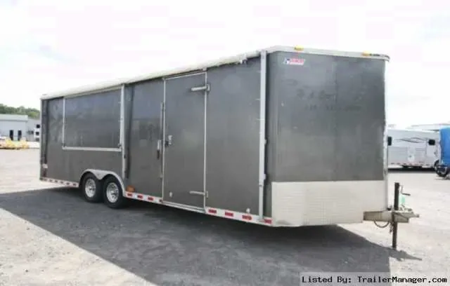 28FT CAR HAULER WITH AWNING