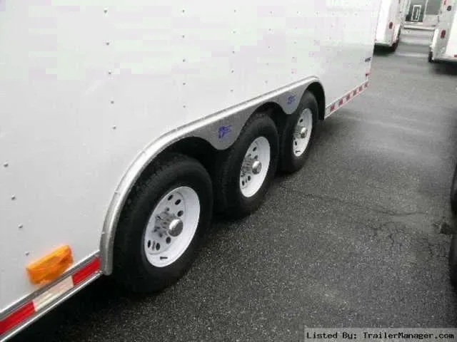 36FT WHITE GOOSENECK CARGO/CAR TRAILER