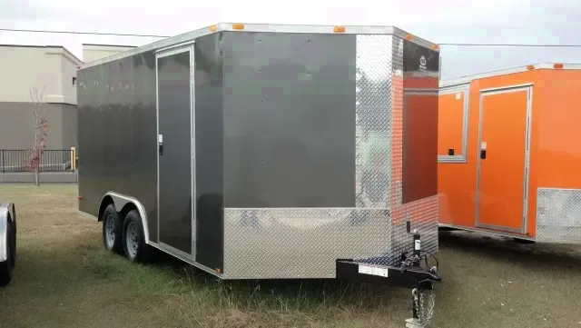 Grey 16ft Cargo Trailer with 2-5200lb Axles
