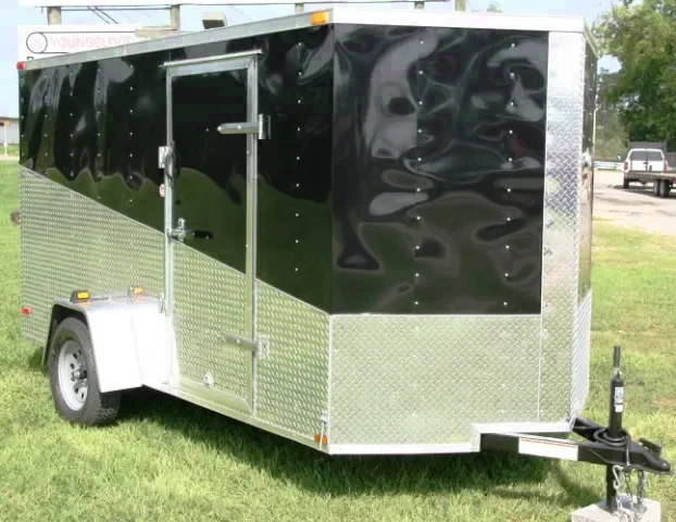 12ft SA Cargo Trailer-Black and Chrome