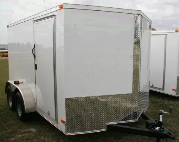 12ft TA White  Cargo Trailer