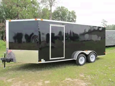 BLACK V-NOSE 18FT CARGO TRAILER