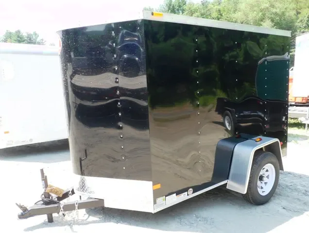 8FT BLACK SINGLE REAR DOOR CARGO TRAILER